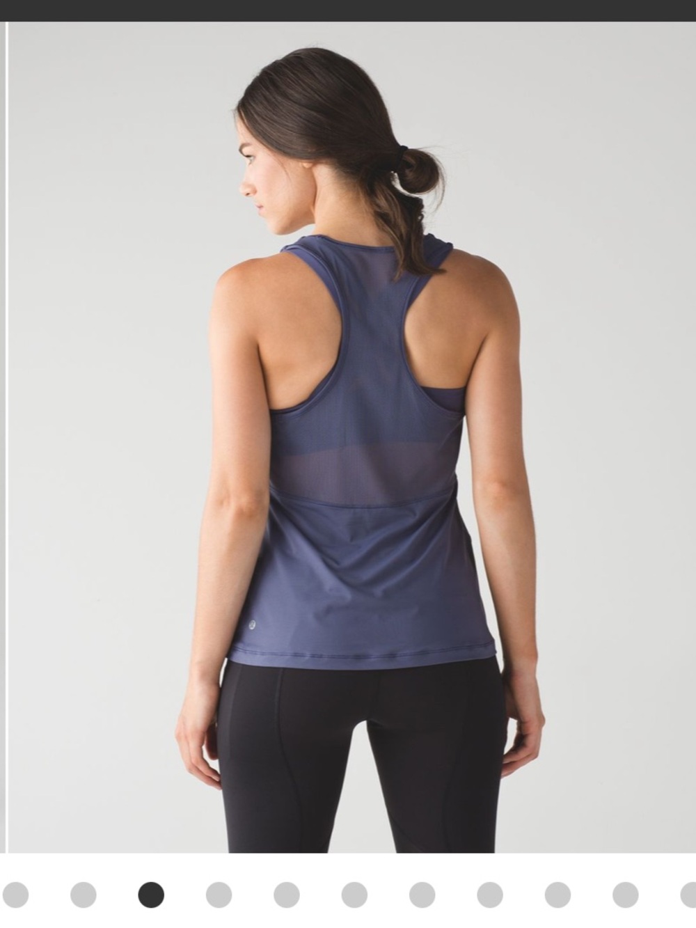 lululemon sz 8 Fast As Light 2-in-1 Tank in Greyvy bra top mesh vtg 2016 lounge